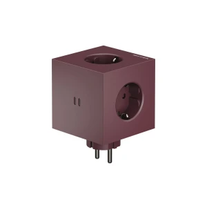 Avolt Rozszerzacz gniazd Square 2 z podwójnym USB-C o mocy 30 W - BAUHAUS bordowy