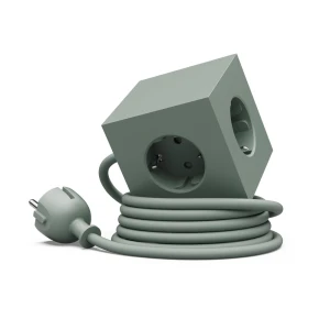 Avolt Listwa zasilająca Square 1 z podwójnym USB-C 30 W i podstawą magnetyczną 3 m - zielona