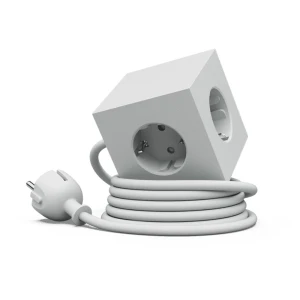Avolt Listwa zasilająca Square 1 z podwójnym USB-C 30 W i podstawą magnetyczną 3 m - szara