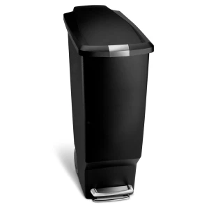Simplehuman kosz na śmieci pedałowy SLIM 40 l czarny
