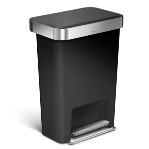 Simplehuman kosz na śmieci pedałowy Liner Pocket 45 l czarny