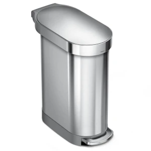 Simplehuman kosz na śmieci pedałowy SLIM 45 l szczotkowana stal
