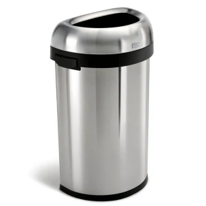 Simplehuman kosz na śmieci półokrągły 60 l szczotkowana stal
