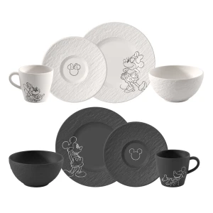 Villeroy & Boch - Manufacture Rock - Myszka Mickey Zestaw śniadaniowy 8 el