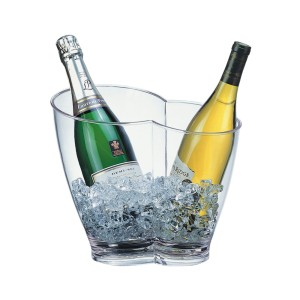 Cooler przezroczysty pojemnik na lód do chłodzenia wina szampana 4l