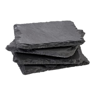 Tace do serwowania łupkowe 10 x 10 cm łupek do sushi deserów 4szt